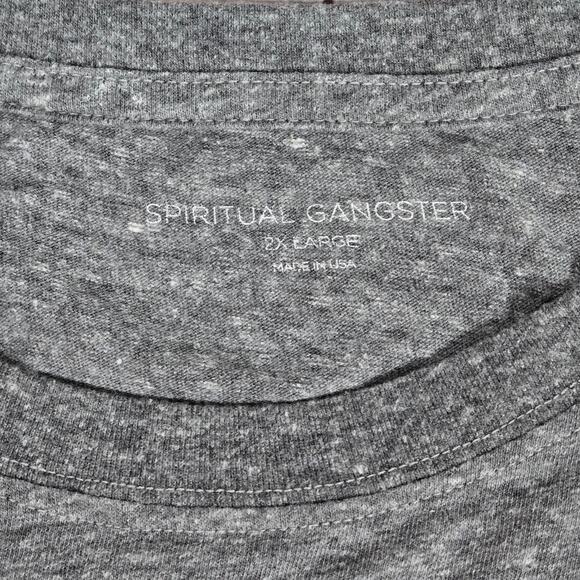 Spiritual Gangster Monogram Short Sleeve Crewneck T-Shirt Heather Gray XXL NWT - Picture 5 of 10